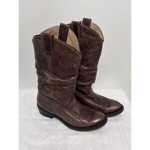 Double H DH3275 Women's 7M Brown Distressed Leather Slouch Cowgirl Western Boot